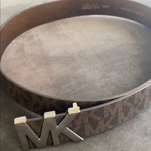 Large MK silver belt